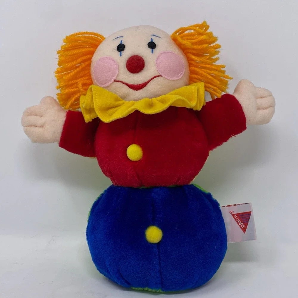 Vintage‎ 1990 Dakin Plush Carnival Clown Reversible Stuffed Toy 2 Sided Colorful